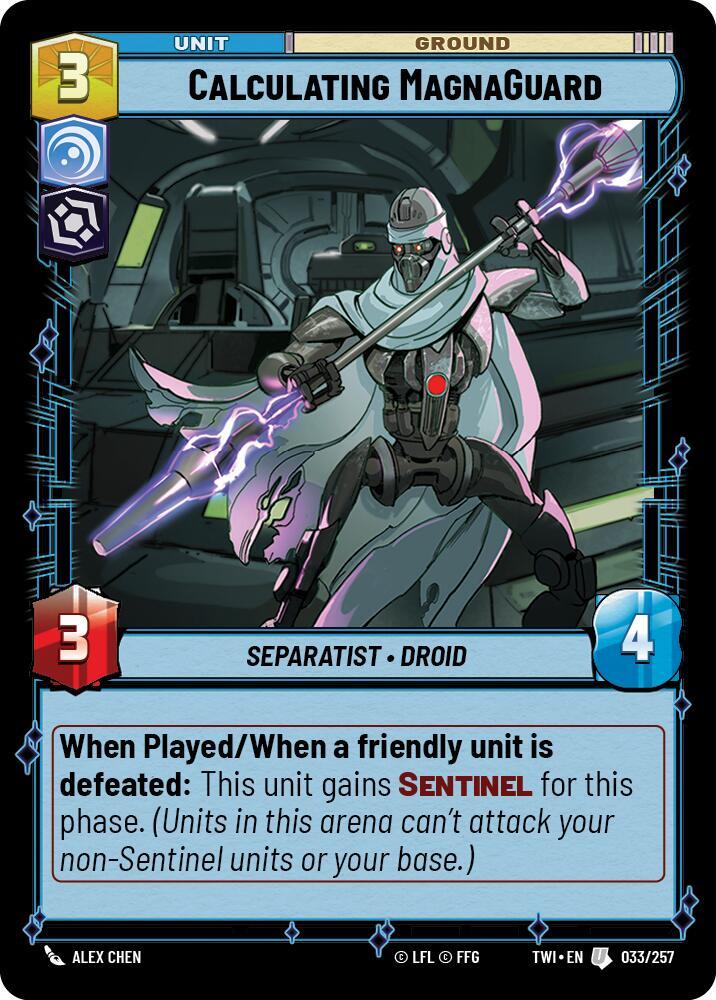 Calculating MagnaGuard 033/257 Twilight of the Republic Star Wars card