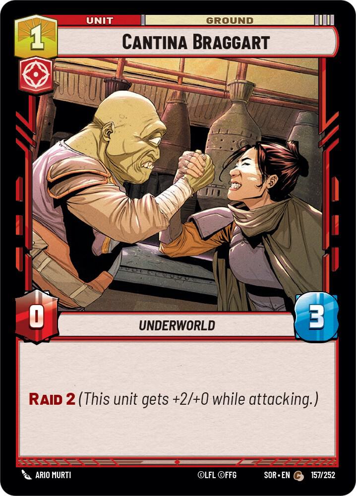 Cantina Braggart 157/252 Spark of Rebellion Star Wars card