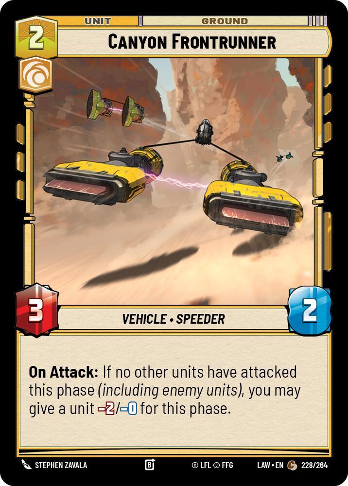 Canyon Frontrunner 228/264 A Lawless Time Star Wars card