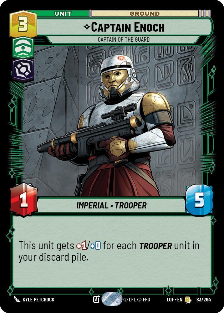 Captain Enoch - Captain of the Guard 083/264 Legends of the Force Star Wars card