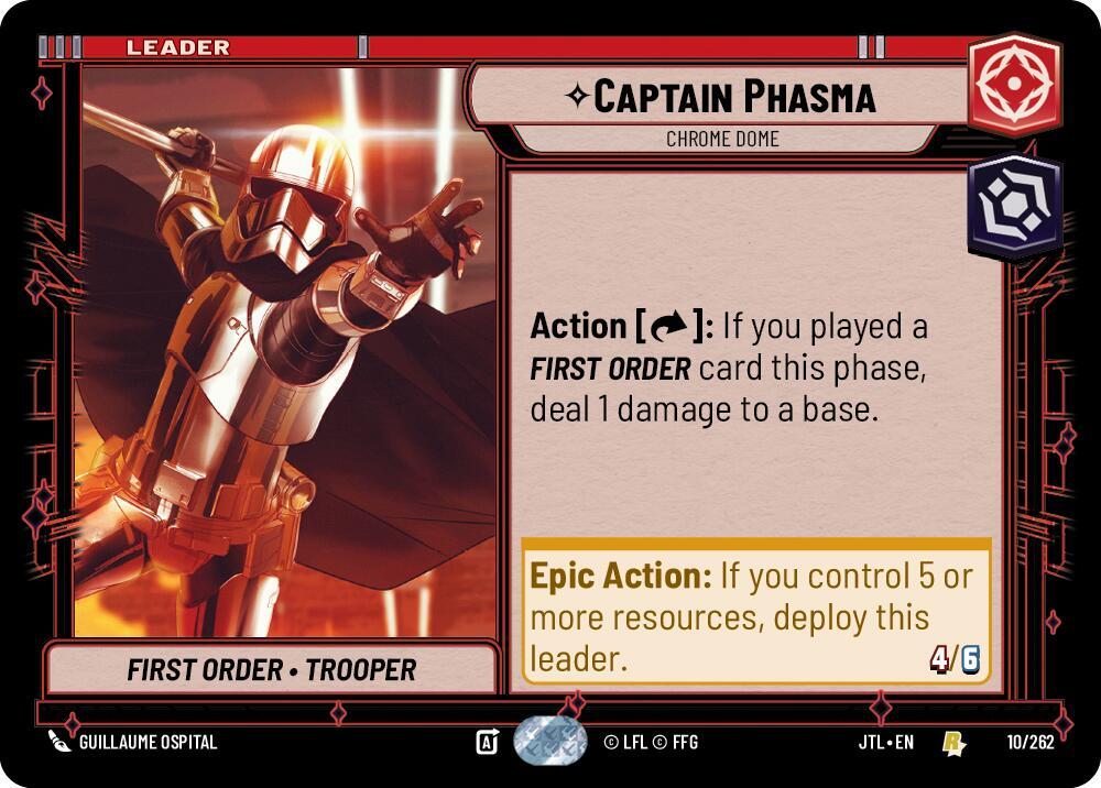 Captain Phasma - Chrome Dome 010/262 Jump to Lightspeed Star Wars card