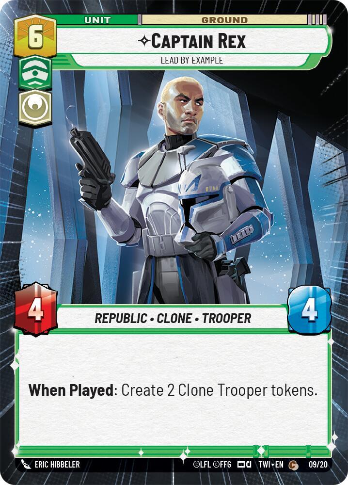 Captain Rex - Lead by Example (Hyperspace) 45920 Twilight of the Republic: Weekly Play Promos Star Wars card