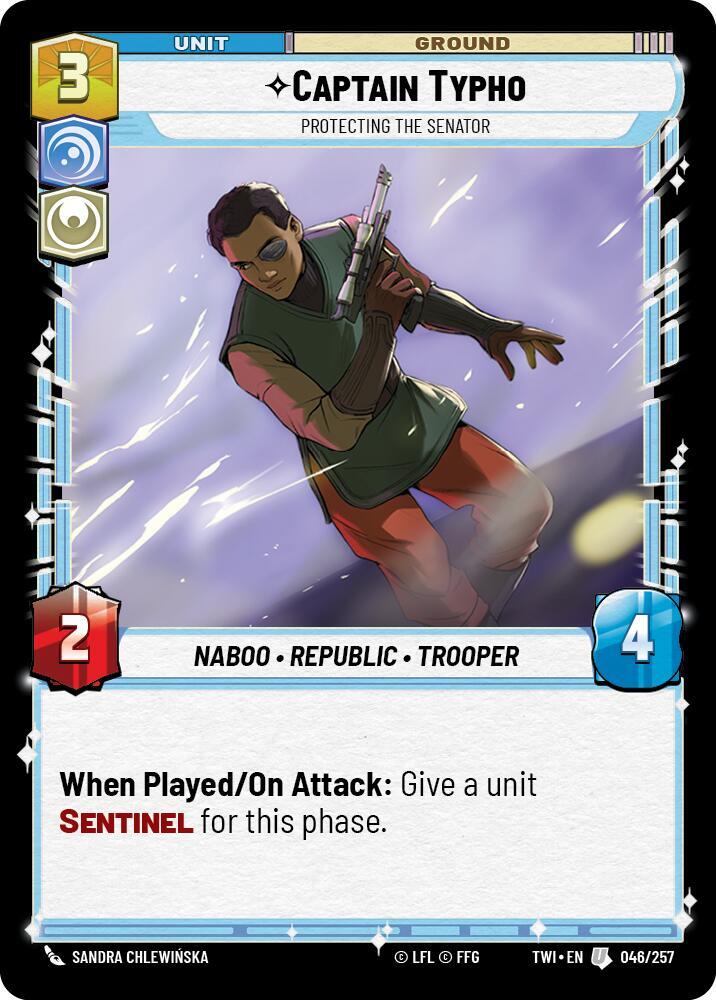 Captain Typho - Protecting the Senator 046/257 Twilight of the Republic Star Wars card