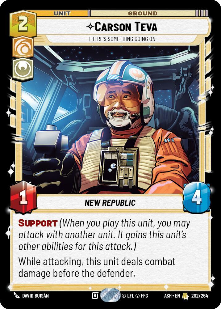 Carson Teva - There's Something Going On 202/264 Ashes of the Empire Star Wars card