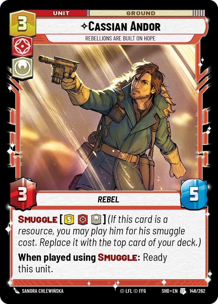 Cassian Andor - Rebellions Are Built On Hope 148/262 Shadows of the Galaxy Star Wars card