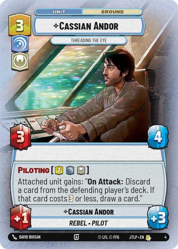 Cassian Andor - Threading the Eye 4 Jump to Lightspeed - Weekly Play Promos Star Wars card