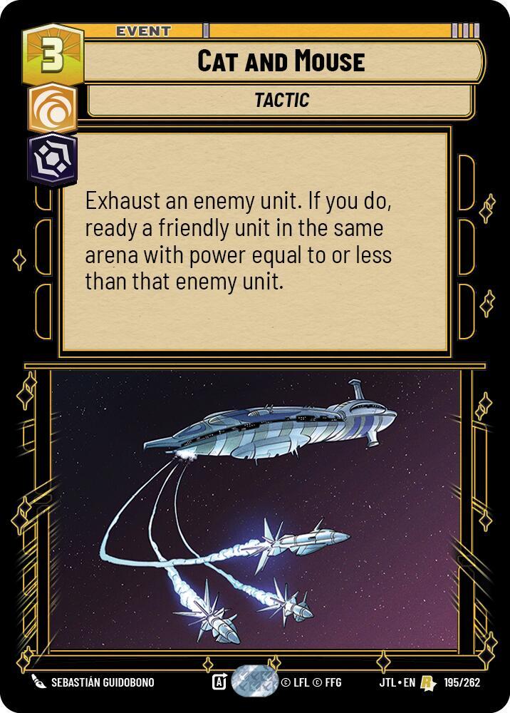 Cat and Mouse 195/262 Jump to Lightspeed Star Wars card