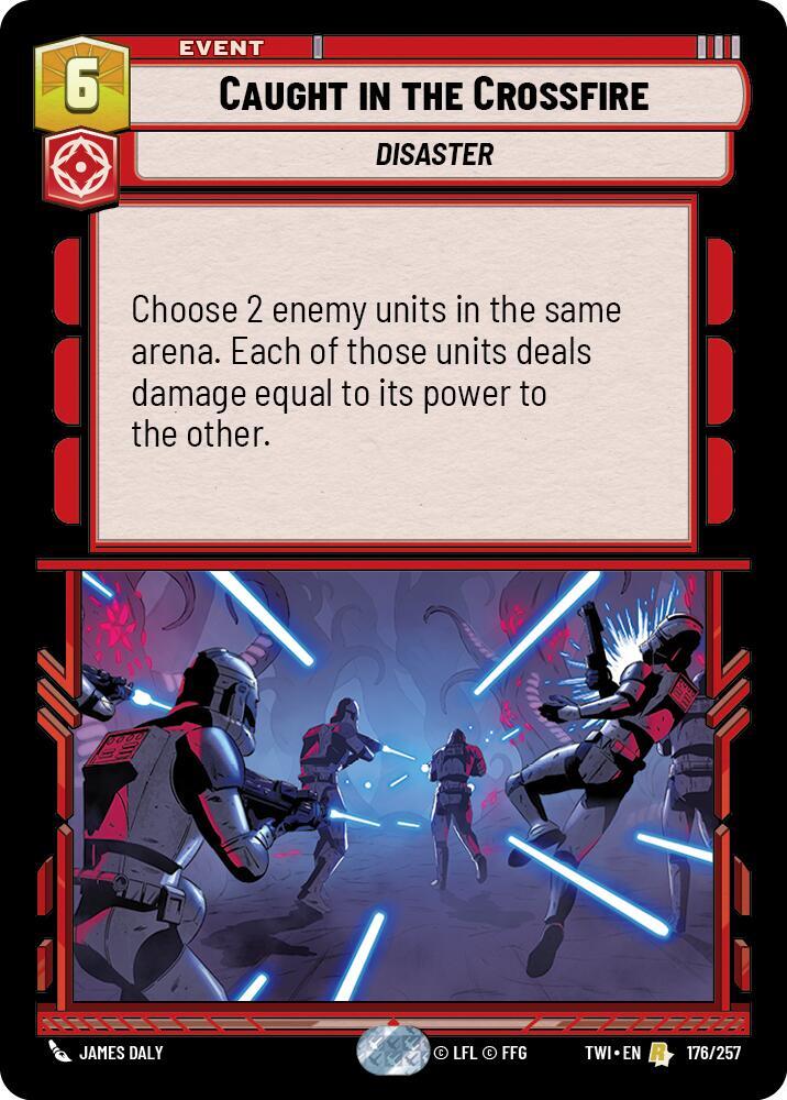 Caught in the Crossfire 176/257 Twilight of the Republic Star Wars card