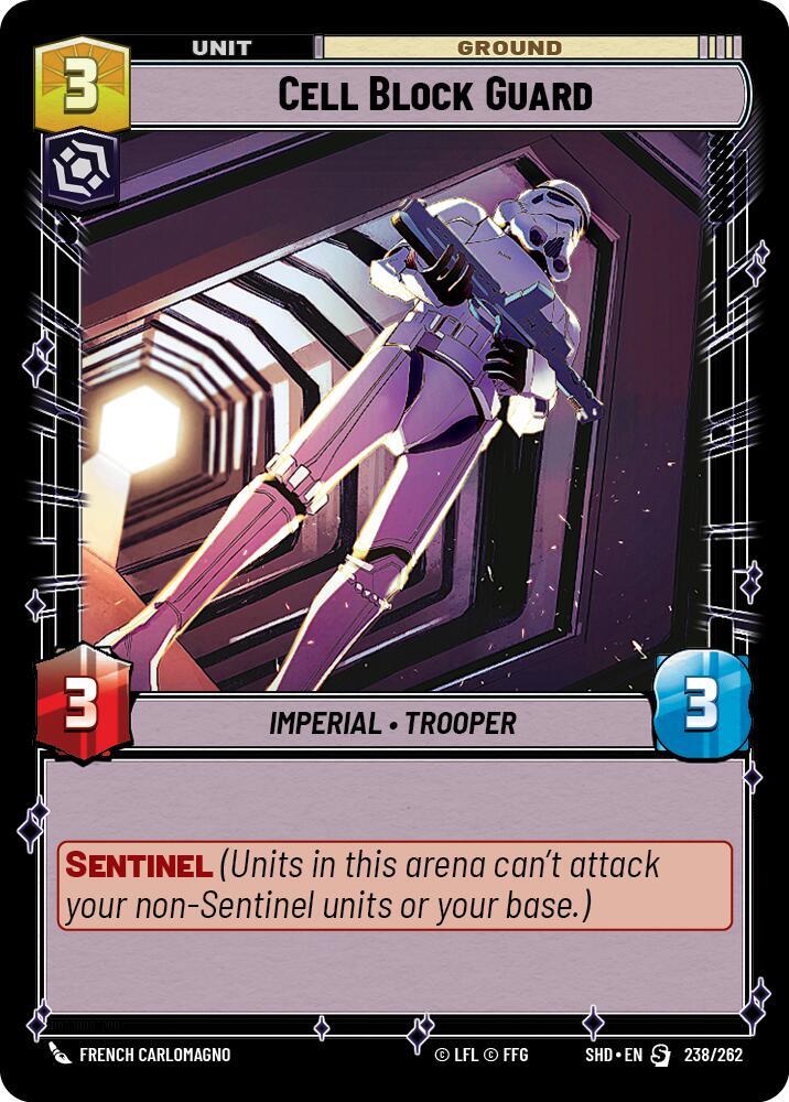 Cell Block Guard 238/262 Shadows of the Galaxy Star Wars card