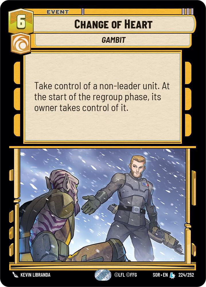 Change of Heart 224/252 Spark of Rebellion Star Wars card