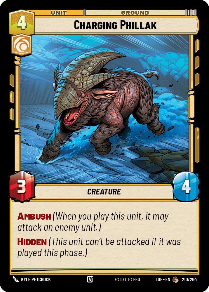 Charging Phillak 210/264 Legends of the Force Star Wars card