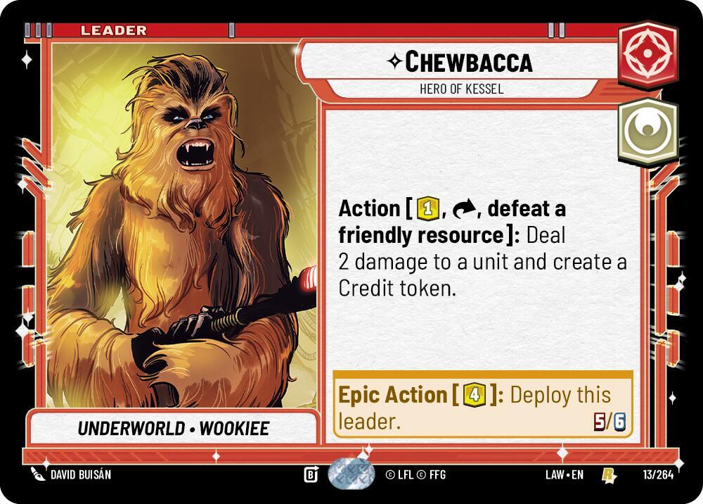 Chewbacca - Hero of Kessel 13/264 A Lawless Time Star Wars card