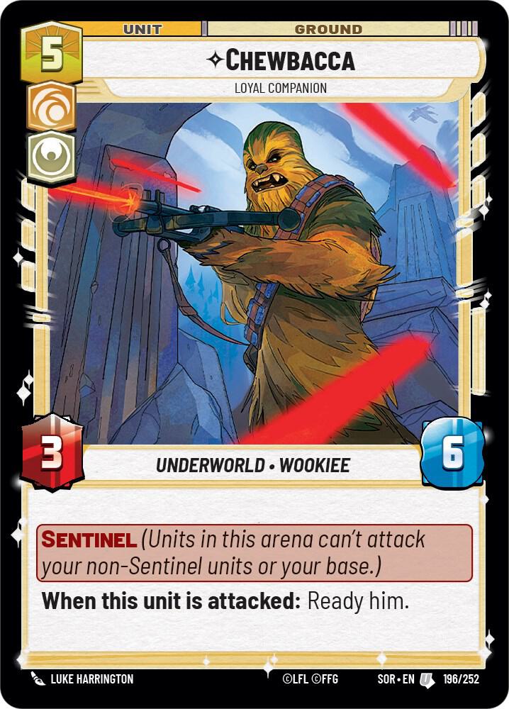 Chewbacca - Loyal Companion 196/252 Spark of Rebellion Star Wars card