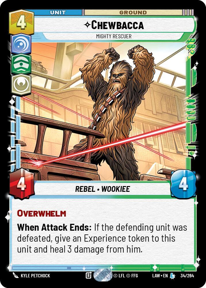 Chewbacca - Mighty Rescuer 34/264 A Lawless Time Star Wars card