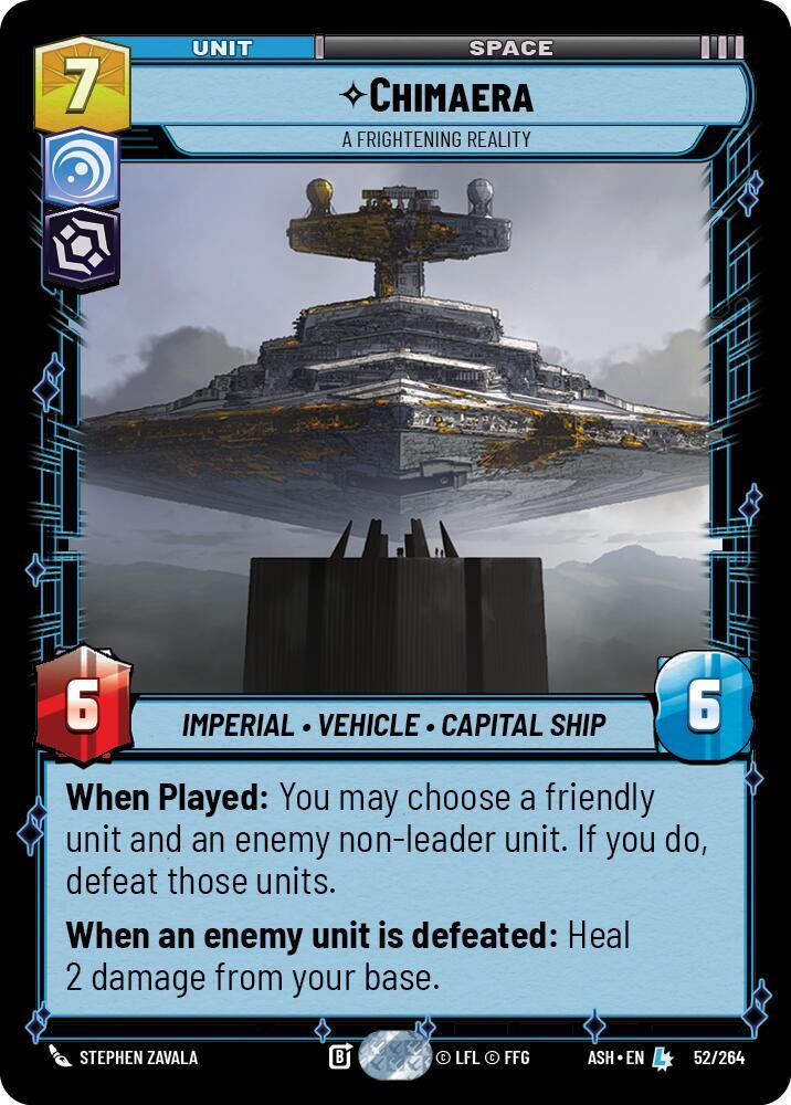 Chimaera - A Frightening Reality 52/264 Ashes of the Empire Star Wars card
