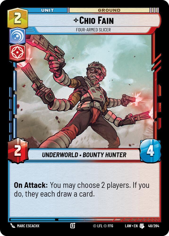 Chio Fain - Four-Armed Slicer 48/264 A Lawless Time Star Wars card
