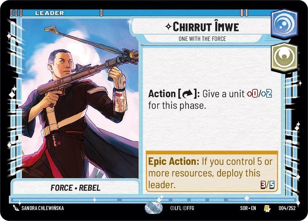 Chirrut Imwe - One With The Force 004/252 Spark of Rebellion Star Wars card
