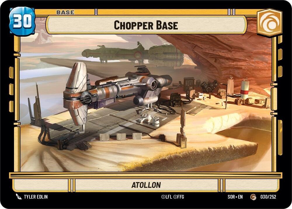 Chopper Base 030/252 Spark of Rebellion Star Wars card