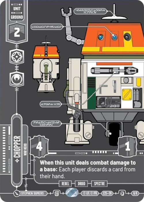 Chopper - War Hero 45814 2025 Convention Exclusive Star Wars card