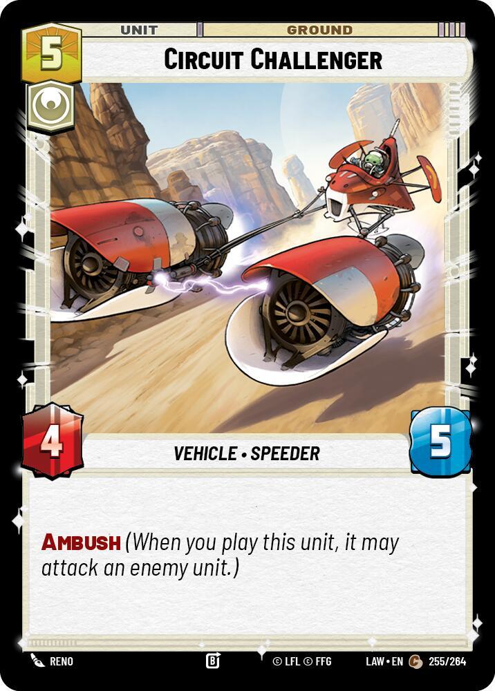 Circuit Challenger 255/264 A Lawless Time Star Wars card