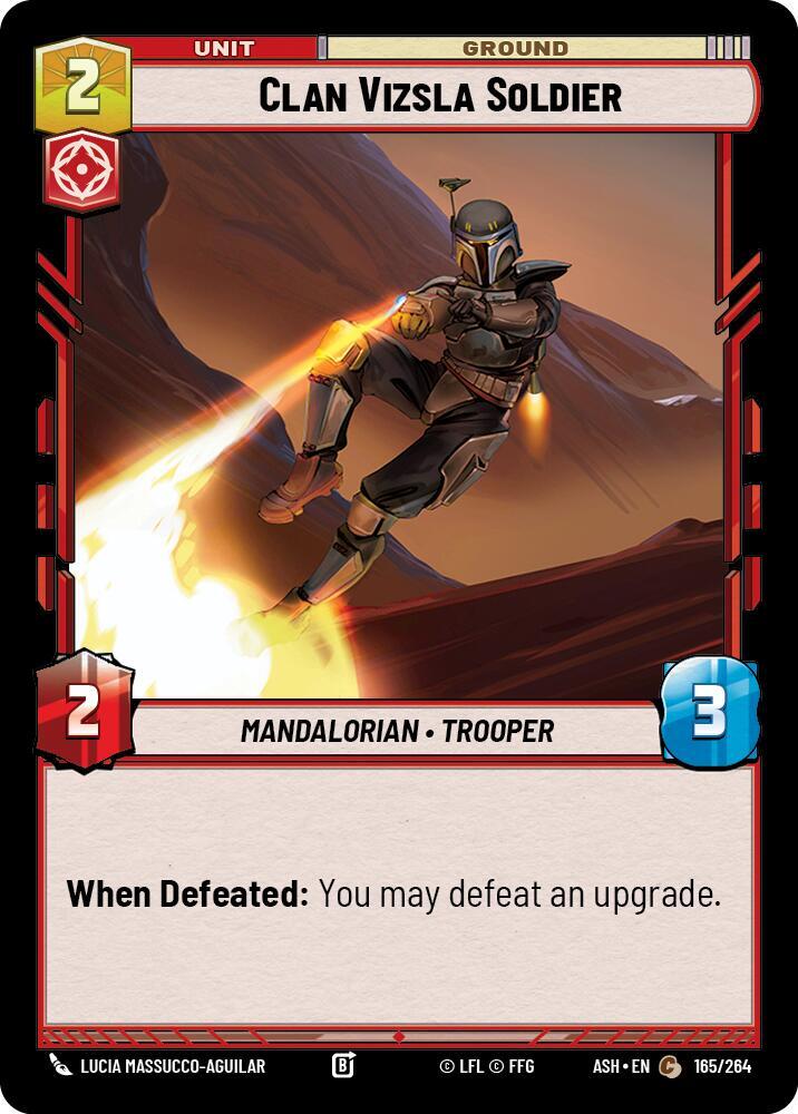 Clan Vizsla Soldier 165/264 Ashes of the Empire Star Wars card