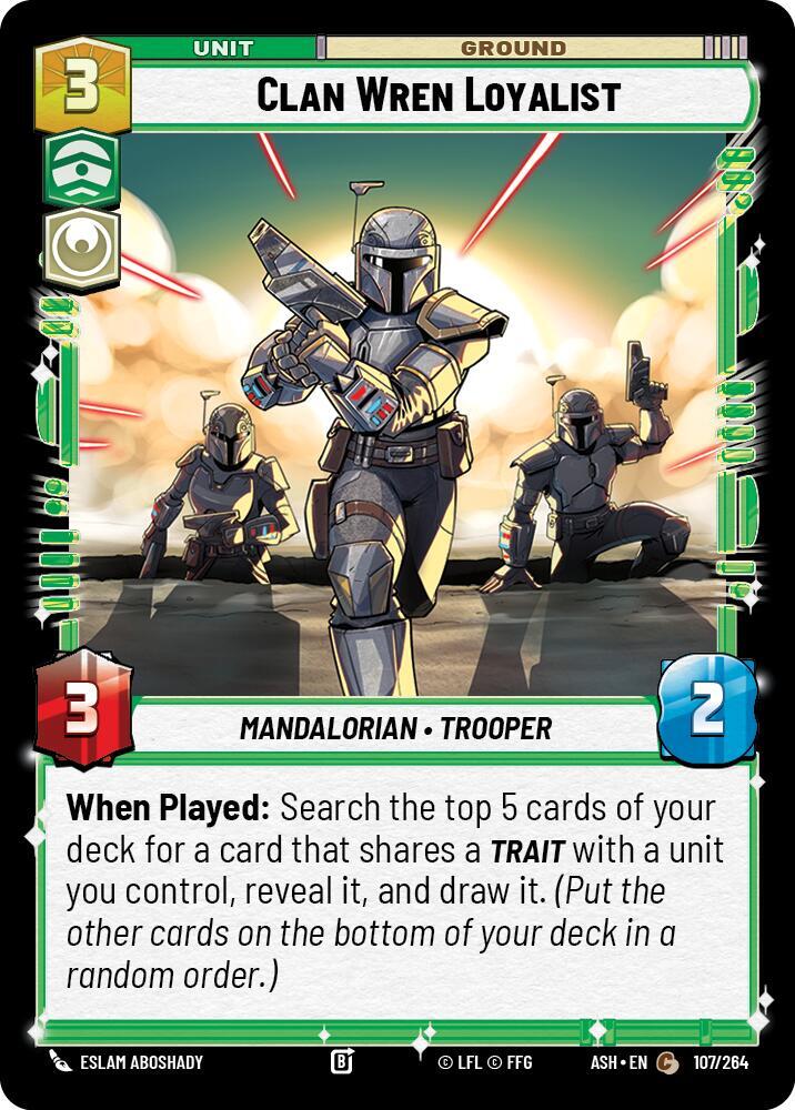 Clan Wren Loyalist 107/264 Ashes of the Empire Star Wars card