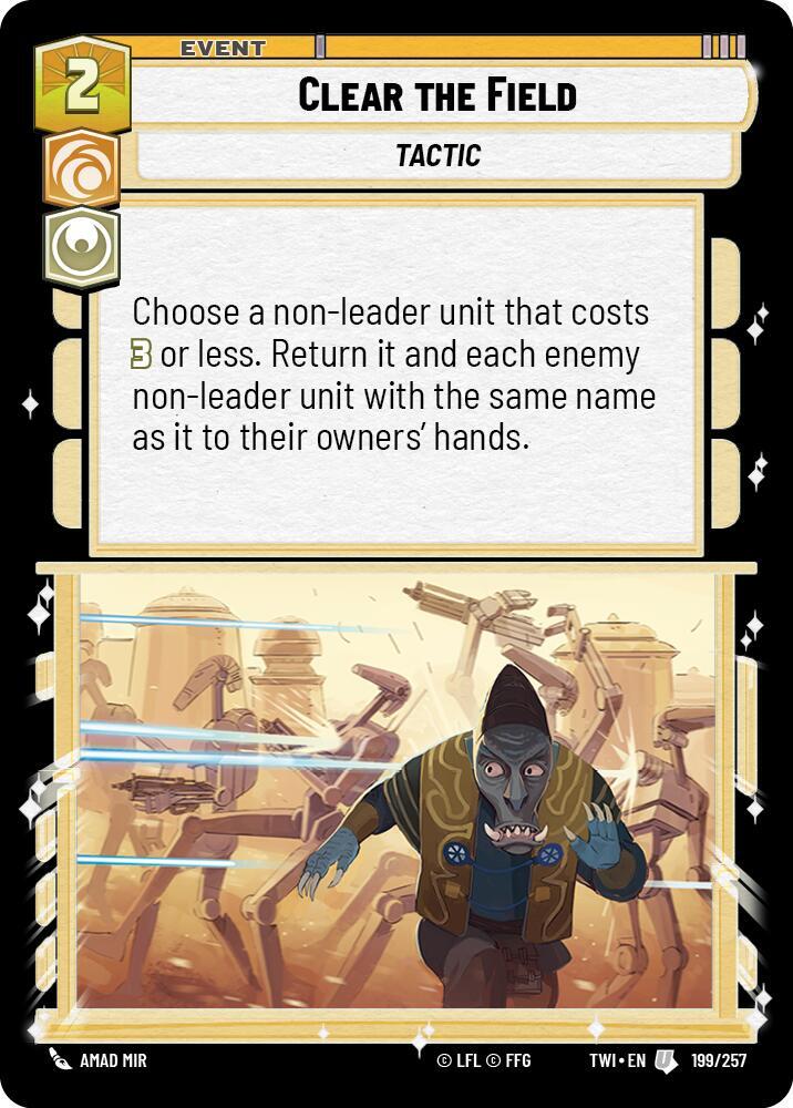 Clear the Field 199/257 Twilight of the Republic Star Wars card