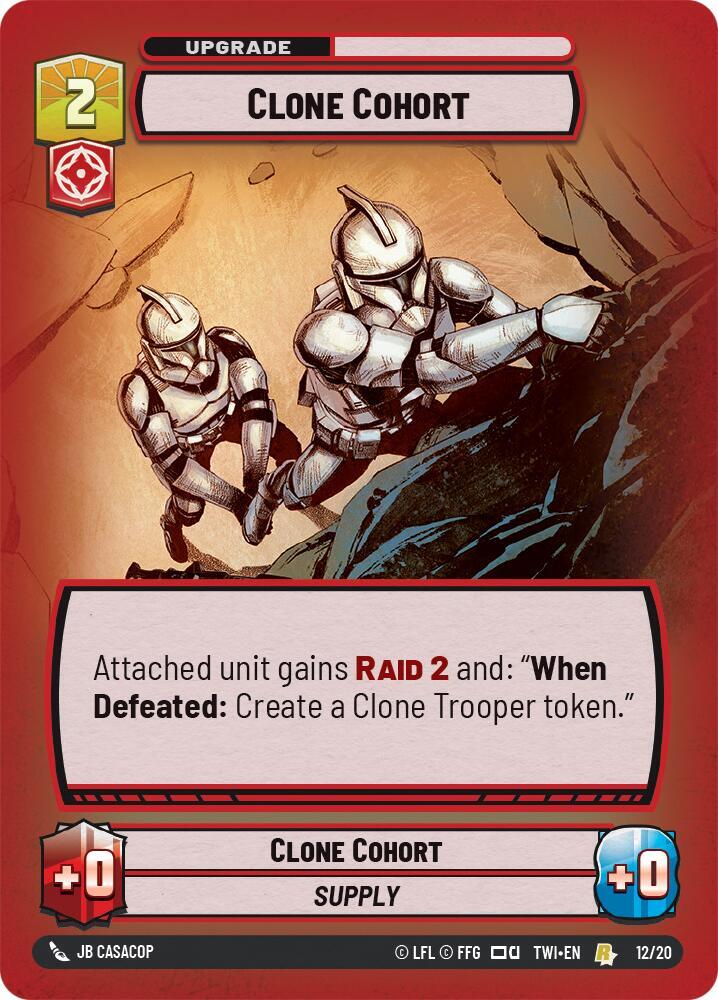 Clone Cohort 46011 Twilight of the Republic: Weekly Play Promos Star Wars card