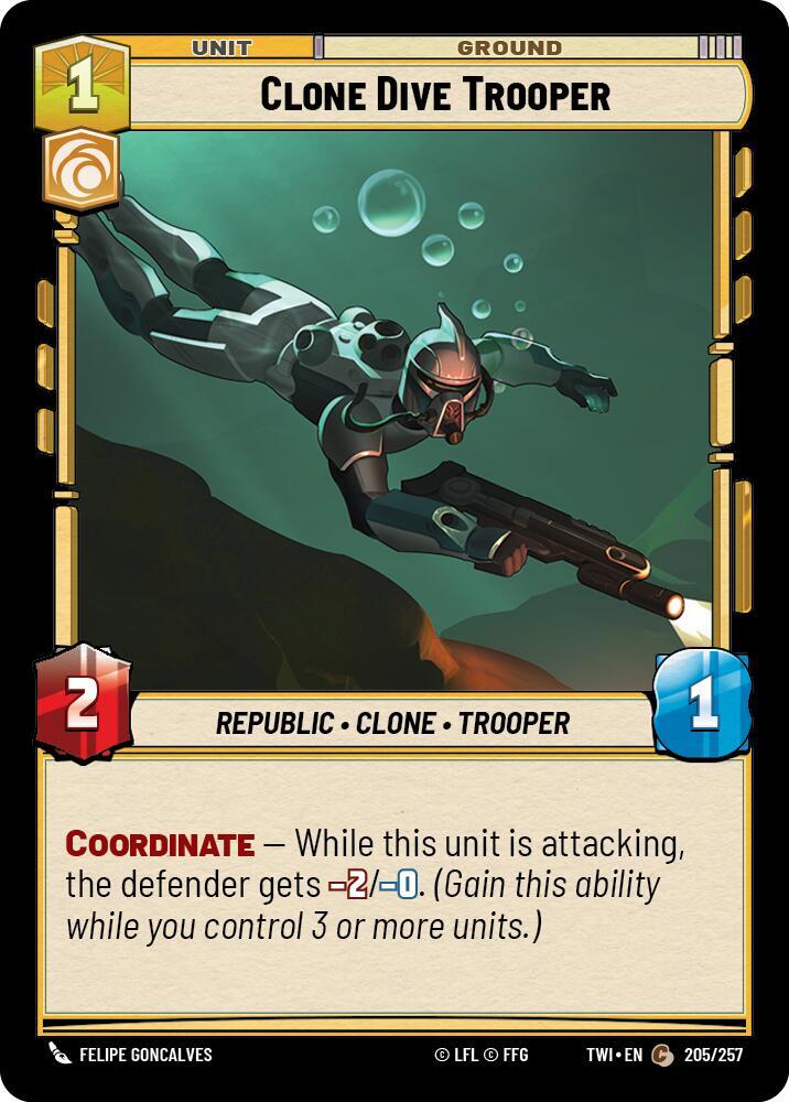 Clone Dive Trooper 205/257 Twilight of the Republic Star Wars card