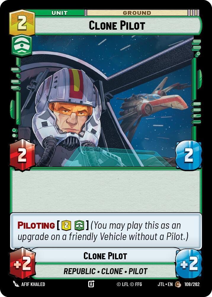 Clone Pilot 108/262 Jump to Lightspeed Star Wars card