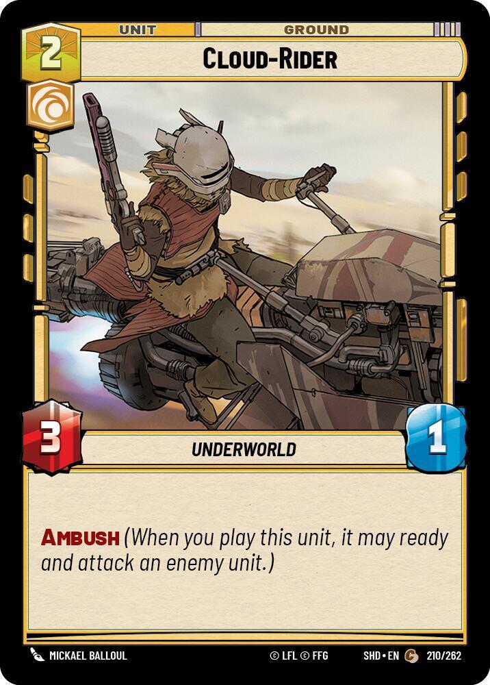 Cloud-Rider 210/262 Shadows of the Galaxy Star Wars card
