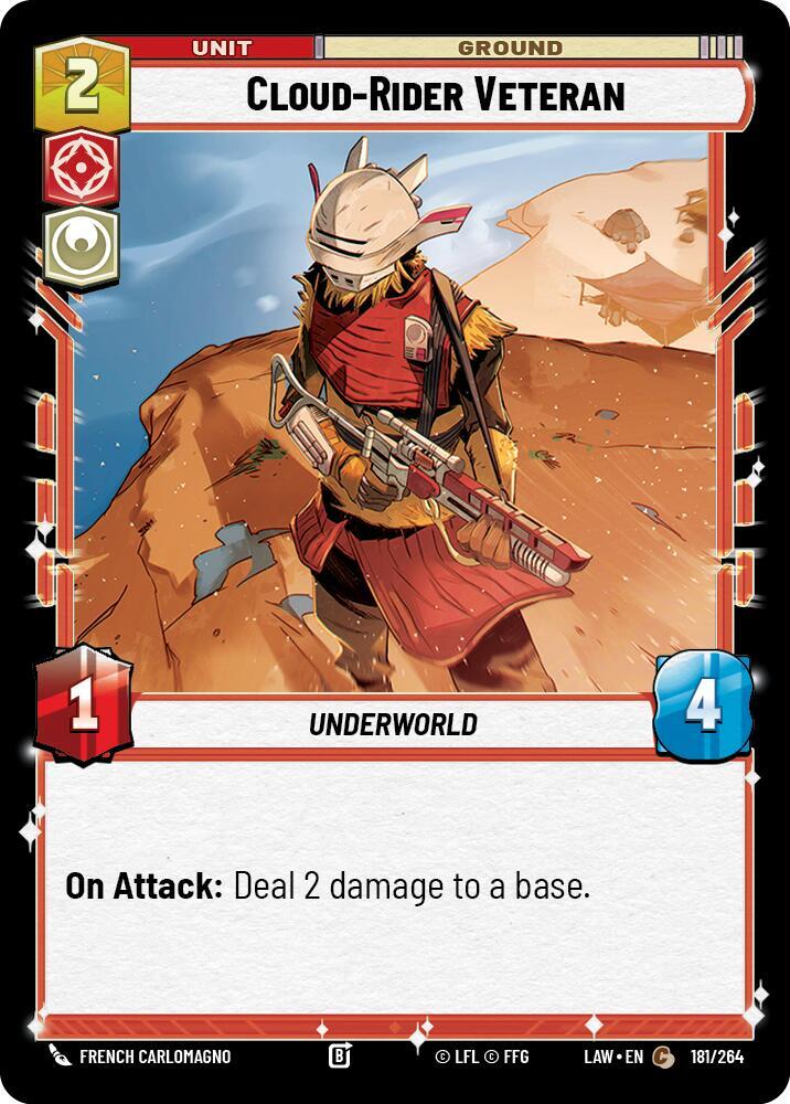 Cloud-Rider Veteran 181/264 A Lawless Time Star Wars card