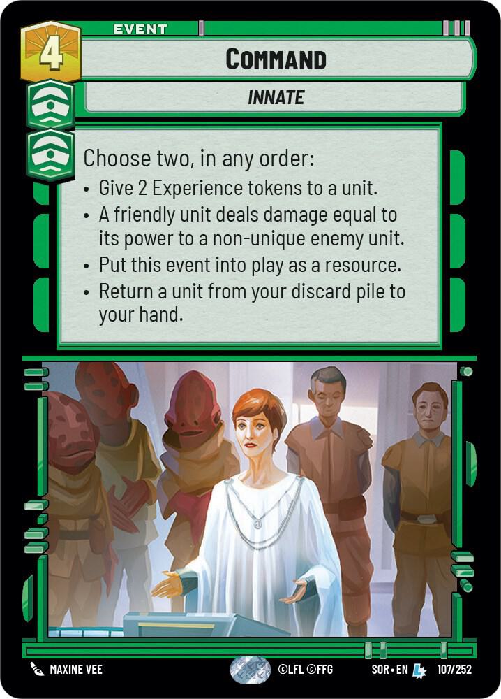 Command 107/252 Spark of Rebellion Star Wars card