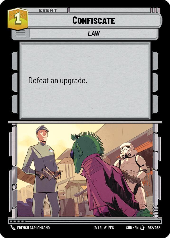 Confiscate 262/262 Shadows of the Galaxy Star Wars card