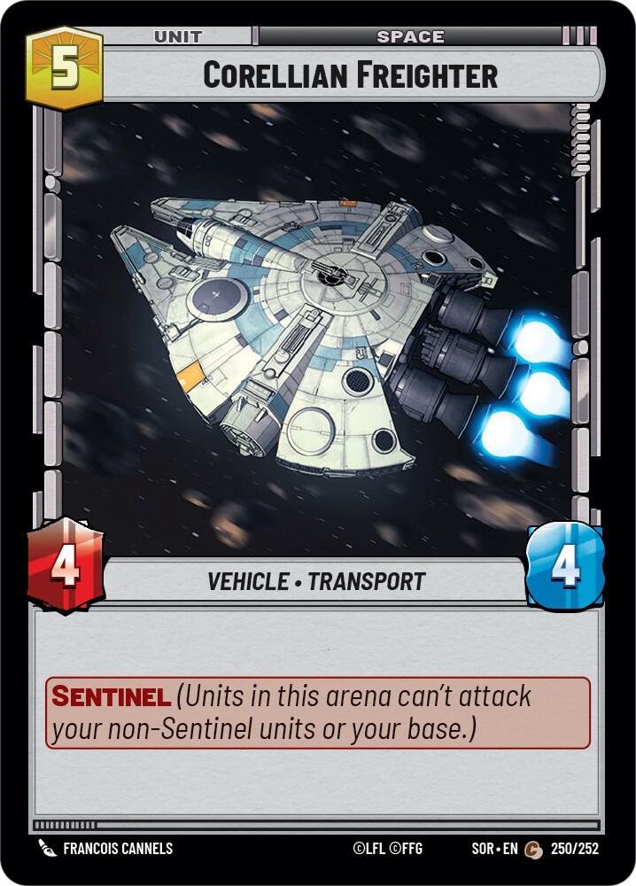 Corellian Freighter 250/252 Spark of Rebellion Star Wars card