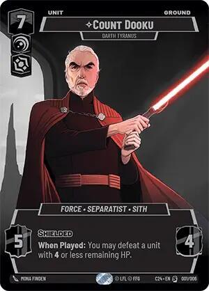 Count Dooku - Darth Tyranus 001/006 2024 Convention Exclusive Star Wars card