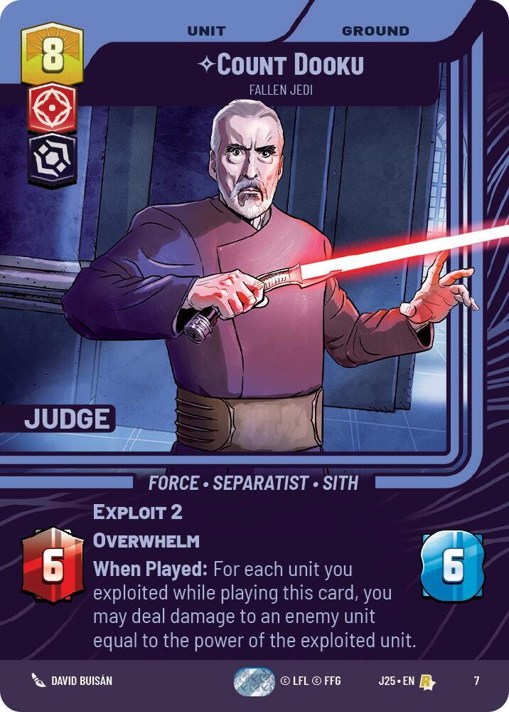 Count Dooku - Fallen Jedi 7 Judge Promos Star Wars card
