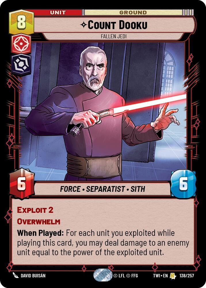 Count Dooku - Fallen Jedi 138/257 Twilight of the Republic Star Wars card
