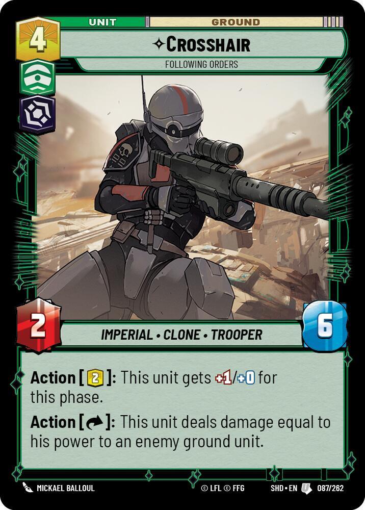 Crosshair - Following Orders 087/262 Shadows of the Galaxy Star Wars card