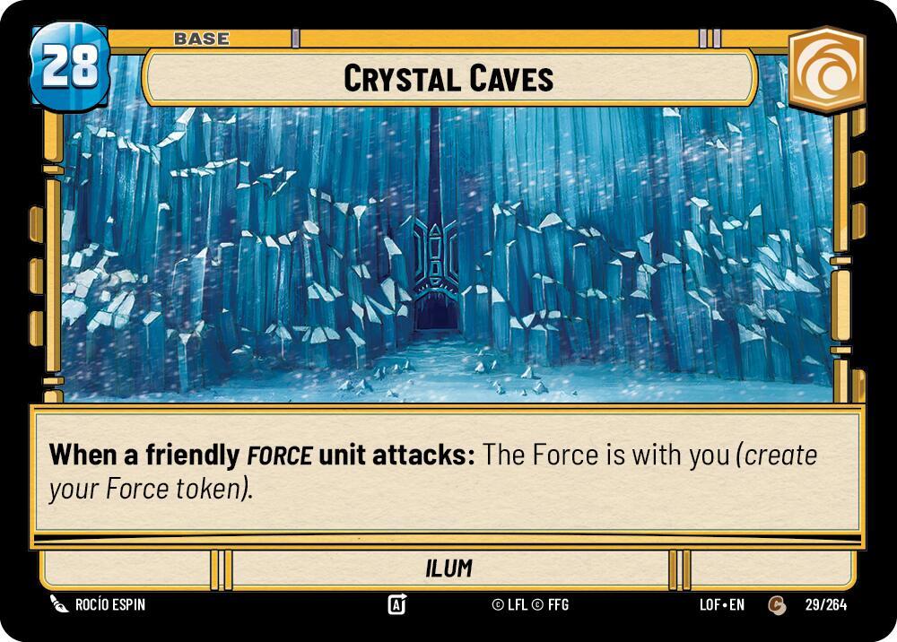 Crystal Caves // Shield 029/264 // T02/T03 Legends of the Force Star Wars card