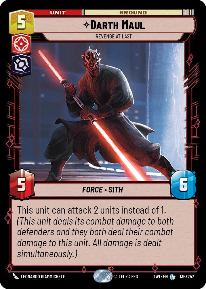 Darth Maul - Revenge at Last 135/257 Twilight of the Republic Star Wars card