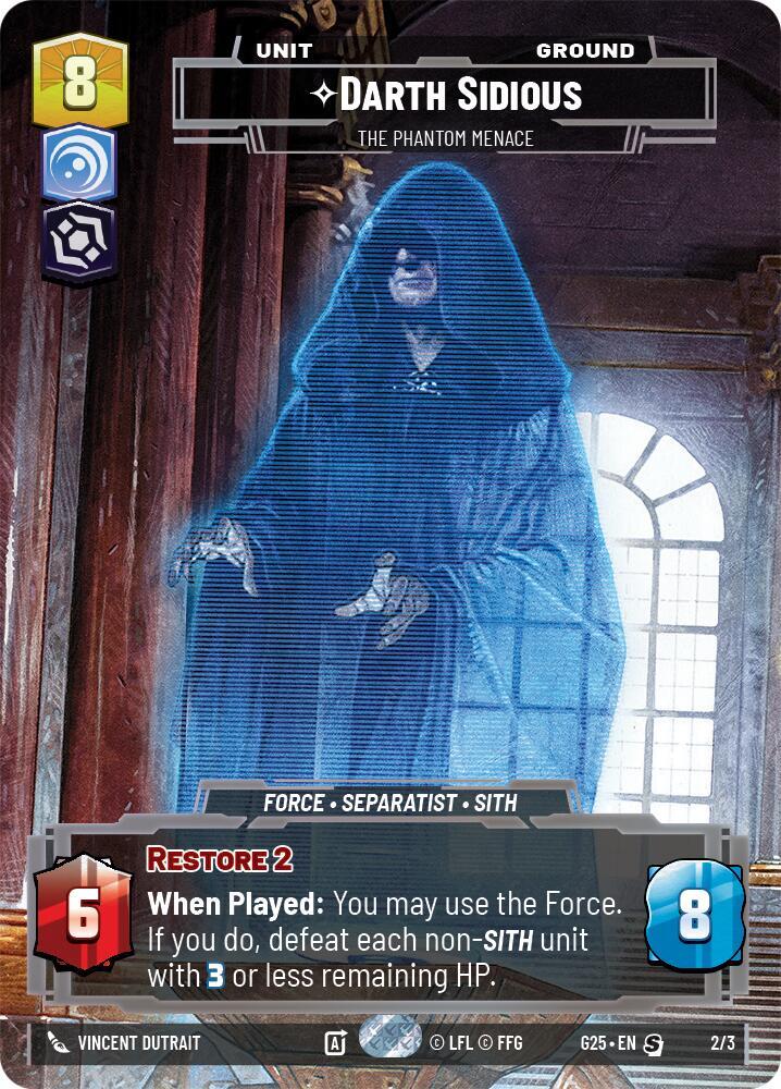 Darth Sidious - The Phantom Menace 2/3 2025 Gift Box Star Wars card