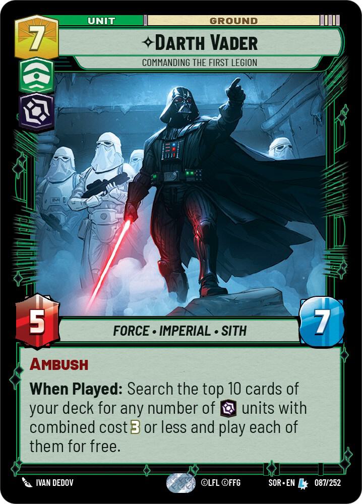 Darth Vader - Commanding the First Legion 087/252 Spark of Rebellion Star Wars card
