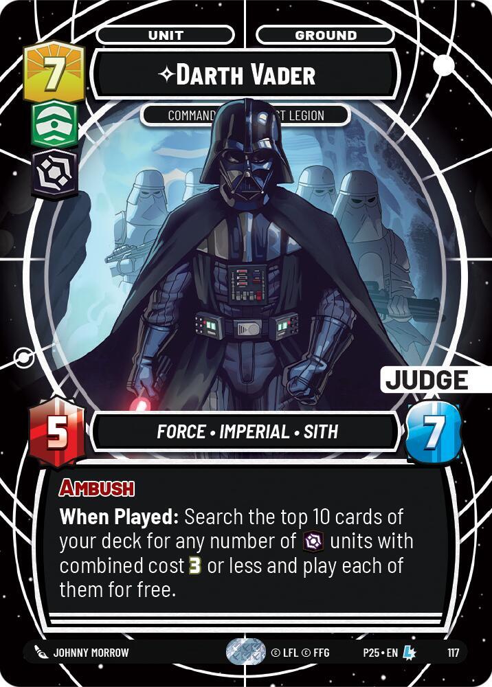 Darth Vader - Commanding the First Legion 117 Judge Promos Star Wars card