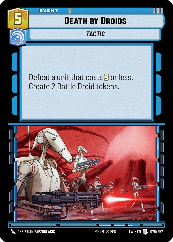 Death by Droids 076/257 Twilight of the Republic Star Wars card