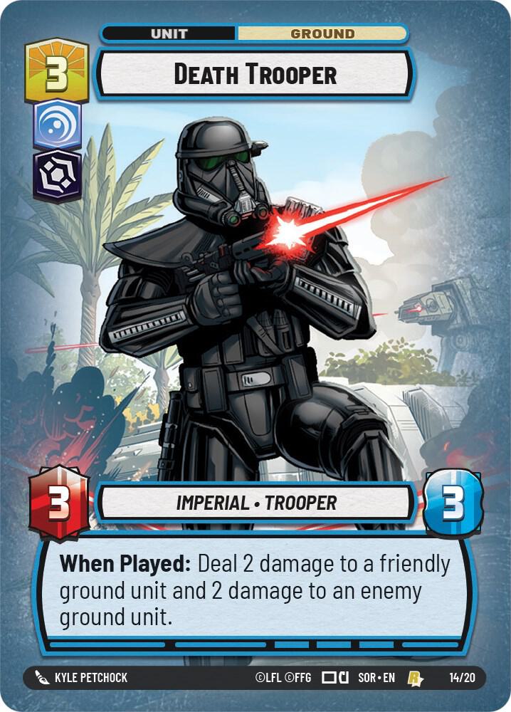 Death Trooper 14/20 Spark of Rebellion: Weekly Play Promos Star Wars card