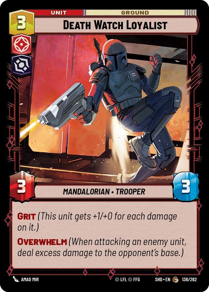 Death Watch Loyalist 136/262 Shadows of the Galaxy Star Wars card