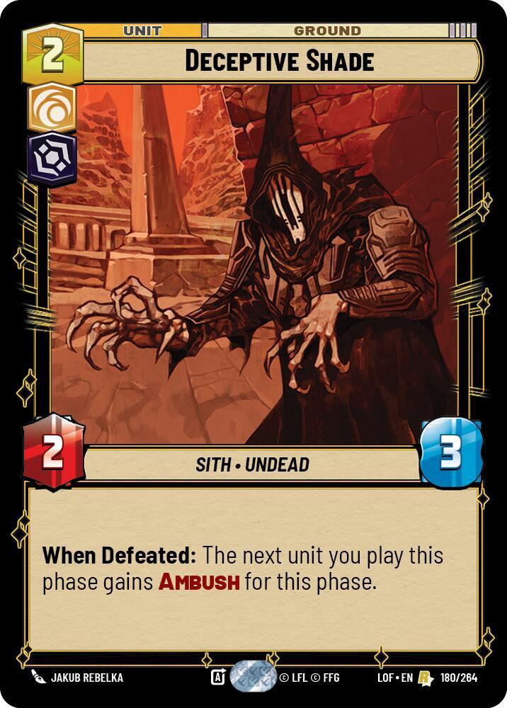Deceptive Shade 180/264 Legends of the Force Star Wars card