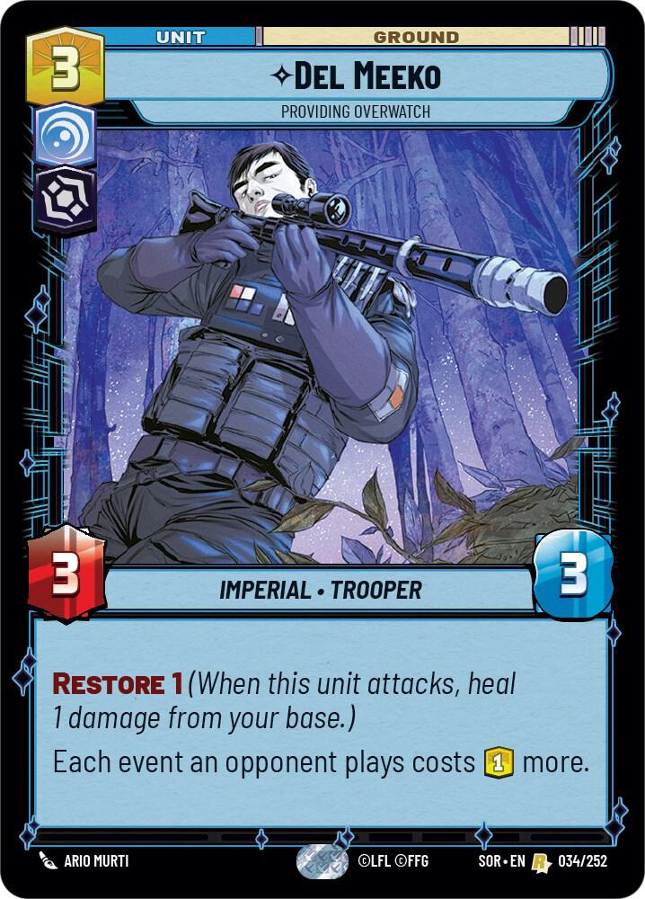 Del Meeko - Providing Overwatch 034/252 Spark of Rebellion Star Wars card