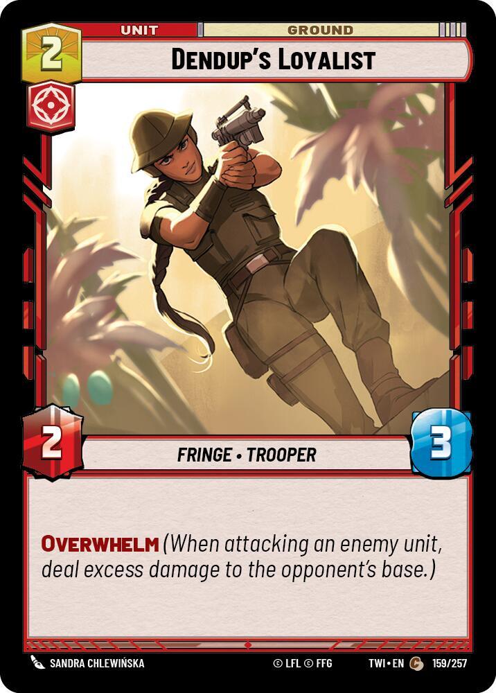 Dendup's Loyalist 159/257 Twilight of the Republic Star Wars card